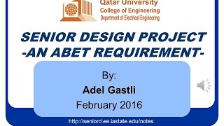 Senior Design Projects an ABET Requirement for Engineering Programs [upl. by Adnoel]