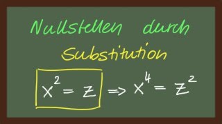 Mathematik Nullstellen durch Substitution lautlos [upl. by Olson]