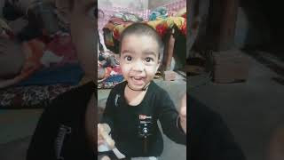 Chai bread 🥪  cutebaby vanshika funny [upl. by Haerdna322]