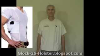 UnderTech Undercover Compression Concealment T Shirt Glock 26 Holster Review [upl. by Thorrlow]