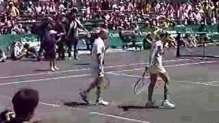 Andre Agassi injures Steffi Graf in Houston [upl. by Nesilla785]