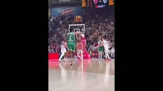 Vildoza 3pointer crazy fans Zvezda vs Zalgiris zvezda basketball zalgiris euroleague delije [upl. by Aihsad]