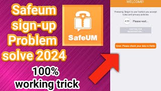 Safeum signup problem solve 2024working trick 2024Nabeel Technologyfakewhatsapp fakenumber [upl. by Annaerda]