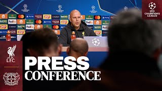 UEFA Champions League Press Conference  Liverpool vs Bayer Leverkusen [upl. by Helfant]