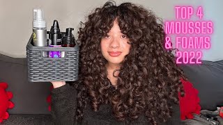 TOP 4 MOUSSES AND FOAMS FOR CURLY HAIR 2022 [upl. by Hearsh]