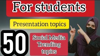 Social Media presentation topics Trending Presentation topics Mass communication Presentation [upl. by Ellimaj]