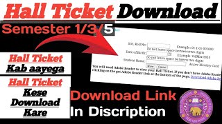 How to Download Hall Ticket Semester 135 Exam admit card Download Link In Discription DUSOL [upl. by Gnik]