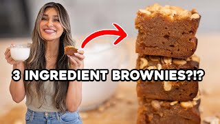 3 Ingredient PB Brownies Gluten Free Low Carb and Sugar Free [upl. by Garik780]