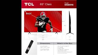 Review TCL 65Inch Q65 QLED 4K UHD Smart TV with Google TV 65Q651G 2024 Model [upl. by Jem]