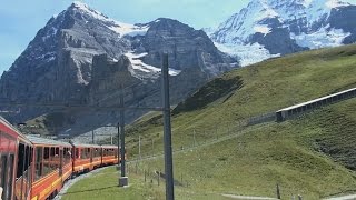 Jungfraujoch Kleine Scheidegg  Eigergletscher  Eigerwand  Eismeer [upl. by Hajidahk484]