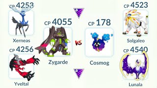 AURA TRIO vs COSMOG FAMILY in Pokemon GO [upl. by Asyle648]