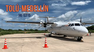 ¡TRIP REPORT TOLÚ TLUMEDELLÍN EOH EASYFLY ATR 42600 HERMOSAS VISTAS [upl. by Aneeled457]