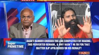 The Newshour Debate Baba Ramdev insults BJP silent  Part 3 25th April 2014 [upl. by Nethsa]