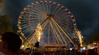 Abschluss Feuershow vor Juwel Riesenrad Landauer Maimarkt 2024 [upl. by Nesiaj]