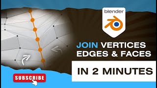 How to Join Vertices Edges and Faces in BlenderOfficial [upl. by Gustin]