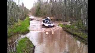 Arctic Cat 700 TRV  Near Hillsborough NB  going through some trail waters [upl. by Agon443]