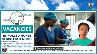 ⚕️Vacancies Rosh Pinah Health Care Enrolled Nurse Registered Nurse Closing Date 15 Dec 2024 [upl. by Alemrac]