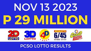 Lotto Result November 13 2023 9pm PCSO [upl. by Van]