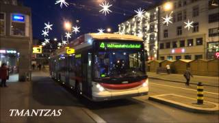 VBSGPostAutoAB BusTrolleybus und Bahn in StGallen [upl. by Zednanreh333]