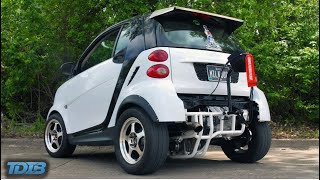 quotMILKJUGquot  The Worlds Scariest Smart Car Turbo Hayabusa Smartcar [upl. by Selena]