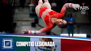 Gimnasta mexicana se rompe el ligamento y así compitió en París 2024  Juegos Olímpicos París 2024 [upl. by Ethben]