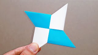 KAĞITTAN YILDIZ YAPIMI  ORİGAMİ   How To Make a Paper Ninja Star [upl. by Fenella158]