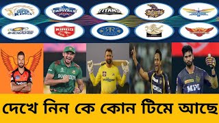 আইপিএলে কে কোন দলেদেখে নিন  IPL Mega Auction  IPL Nilam 2025 Live [upl. by Janka]