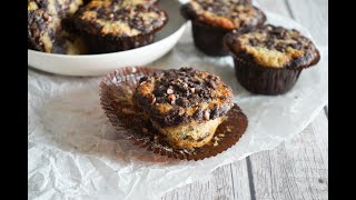 Bananmuffins Med Chokolade Og Kakaocrumble [upl. by Lonyer]