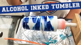 HOW TO APPLY ALCOHOL INKS TO TUMBLER EASY [upl. by Yrrep988]