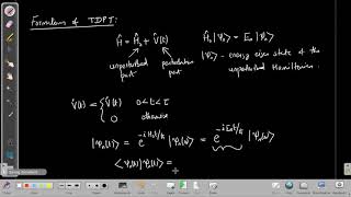 TDPT Lecture 01An introduction to Time dependent perturbation theory TDPT [upl. by Carmina]