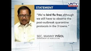 Pilipinas bird flufree na ayon kay DA Sec Manny Piñol [upl. by Etyak]