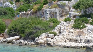 Boat trip Kekova Island  Sunken City Demre Antalya 4K [upl. by Attennhoj]