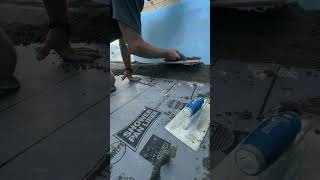 Shower floor pro methods tile bathroomdesign diy construção construction [upl. by Anerak]