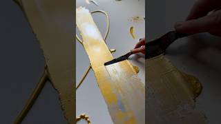 Satisfying paint spread with gold  silver arthack artist painting shorts trending art [upl. by Akined]