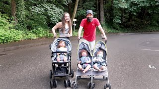 Taking 3 Reborn Toddlers on an Outing in Single and Double Stroller [upl. by Ayanad685]