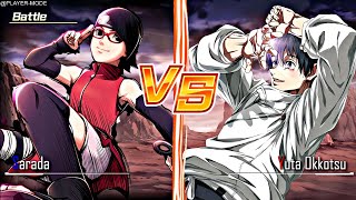 Yuta Okkotsu Ft Rika VS Sarada Uchiha  Mugen Jus Jump Force [upl. by Hayotal726]