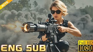 2024 Action Movie A super female agent battles Mutant Cerberus with an American Gatling gun [upl. by Nael]