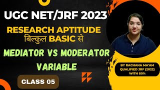 MEDIATOR amp MODERATOR VARIABLE RESEARCH APTITUDE Rachana mam REDISCOVER EDUCATION ugcnet [upl. by Etnor66]