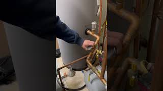 Boiler auto air vent and thermal expansion tank replacement plumbing boiler boilerrepair [upl. by Nirac]