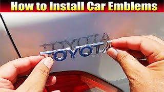 How to Install Car Emblems Car Logos and Letters  Quick and Easy [upl. by Yrffoeg]