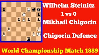 Wilhelm Steinitz vs Mikhail Chigorin  World Championship 1889 chess [upl. by Towers]