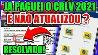 Como ATUALIZAR o DOCUMENTO CRLV  CRLV DIGITAL não ATUALIZAR para 2021 COMO RESOLVER [upl. by Leith486]