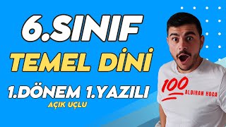 6 Sınıf Temel Dini Bilgiler 1 Dönem 1 Yazılı  Açık Uçlu👨‍🏫 Yeni 2024 [upl. by Jehias]