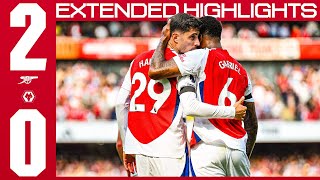 Havertz and Saka score in win  EXTENDED HIGHLIGHTS  Arsenal v Wolves 20  Premier League [upl. by Iccir]