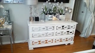 DIY Mirrored Dresser with Home Made Overlays [upl. by Etka]