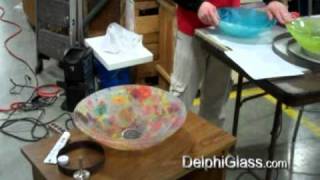 How to Make a Fused Glass Sink  Delphi Glass [upl. by Bonnette]