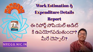 mgnrega egs Social Audit Work Estimation and expenditure details report kishoretechvision [upl. by Hazlip]