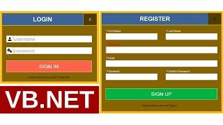 VBNet  How To Create Login And Register Form With MySQL DataBase In VBNet [upl. by Royden539]