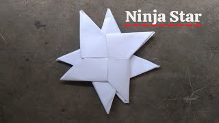 How to make a paper Ninja Star  Paper ka ninja star kaise banaen [upl. by Leachim233]