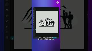 Create A Mountaineering Club Logo with AI in Pixlr Express [upl. by Lodovico464]